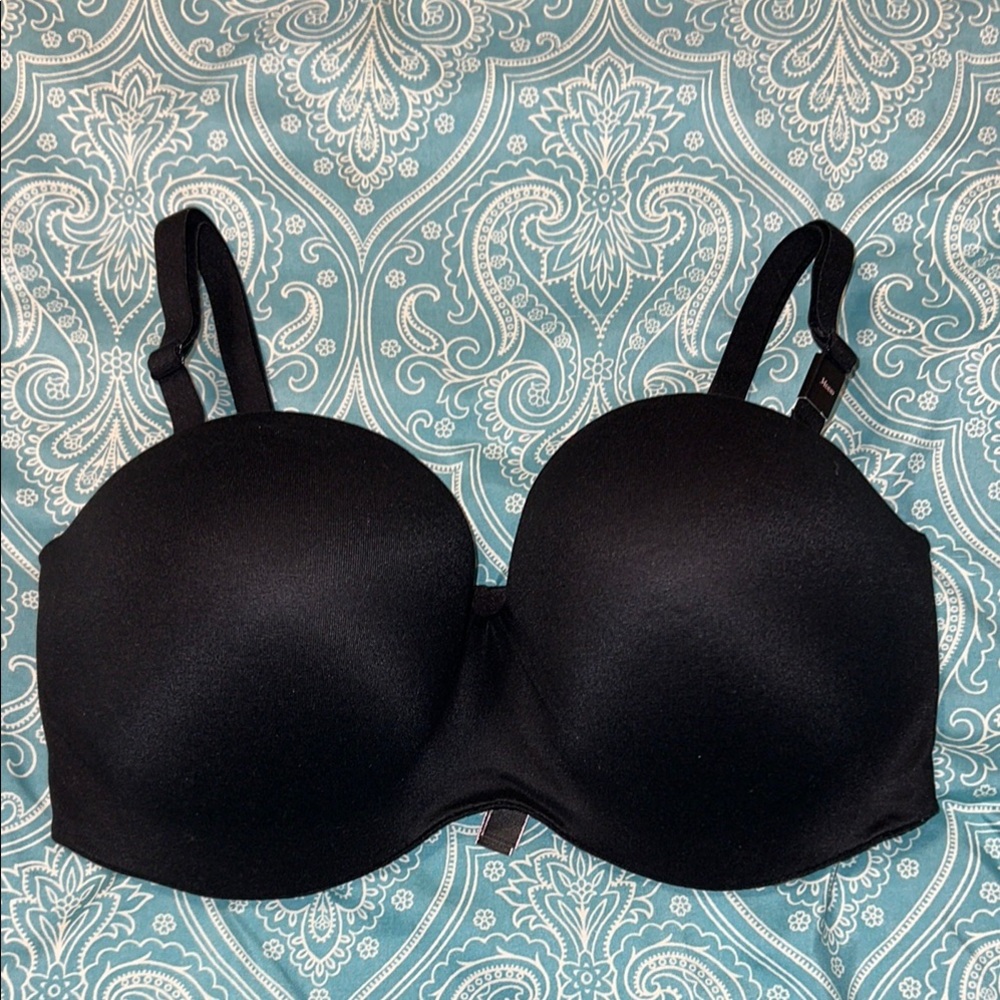 Victoria Secrets NWT 34DDD Elegant Black Strapless Bra